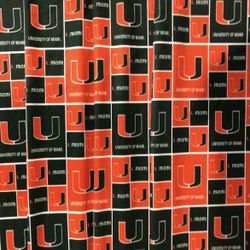 Miami University Pattern College Football Fabric/diseño universidad De Miami College Football