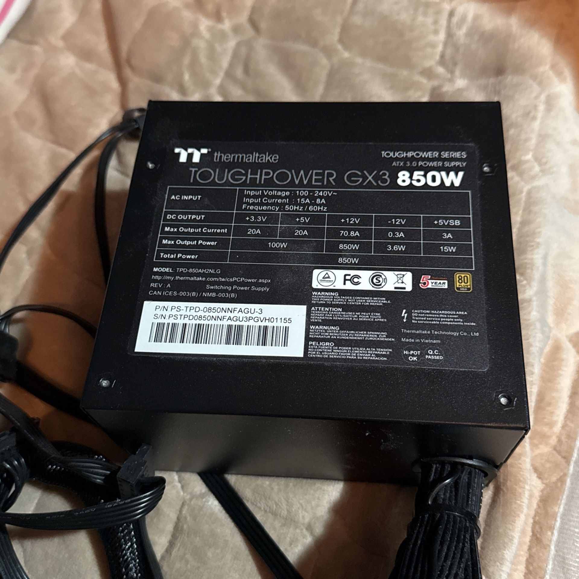 850w Power Supply Gold Rating