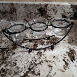 Metal & Glass Tealight Holder