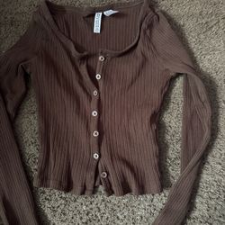 button up brown shirt