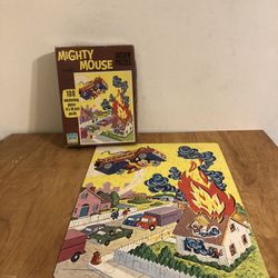 Vintage 1971 Whitman Mighty Mouse Puzzle 100 Pieces #4610 Complete 