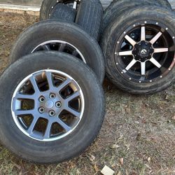 20” Black Rims And 18” Black Rims