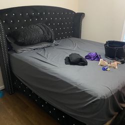 King Size Bed With Dresser/mirror $400 Obo