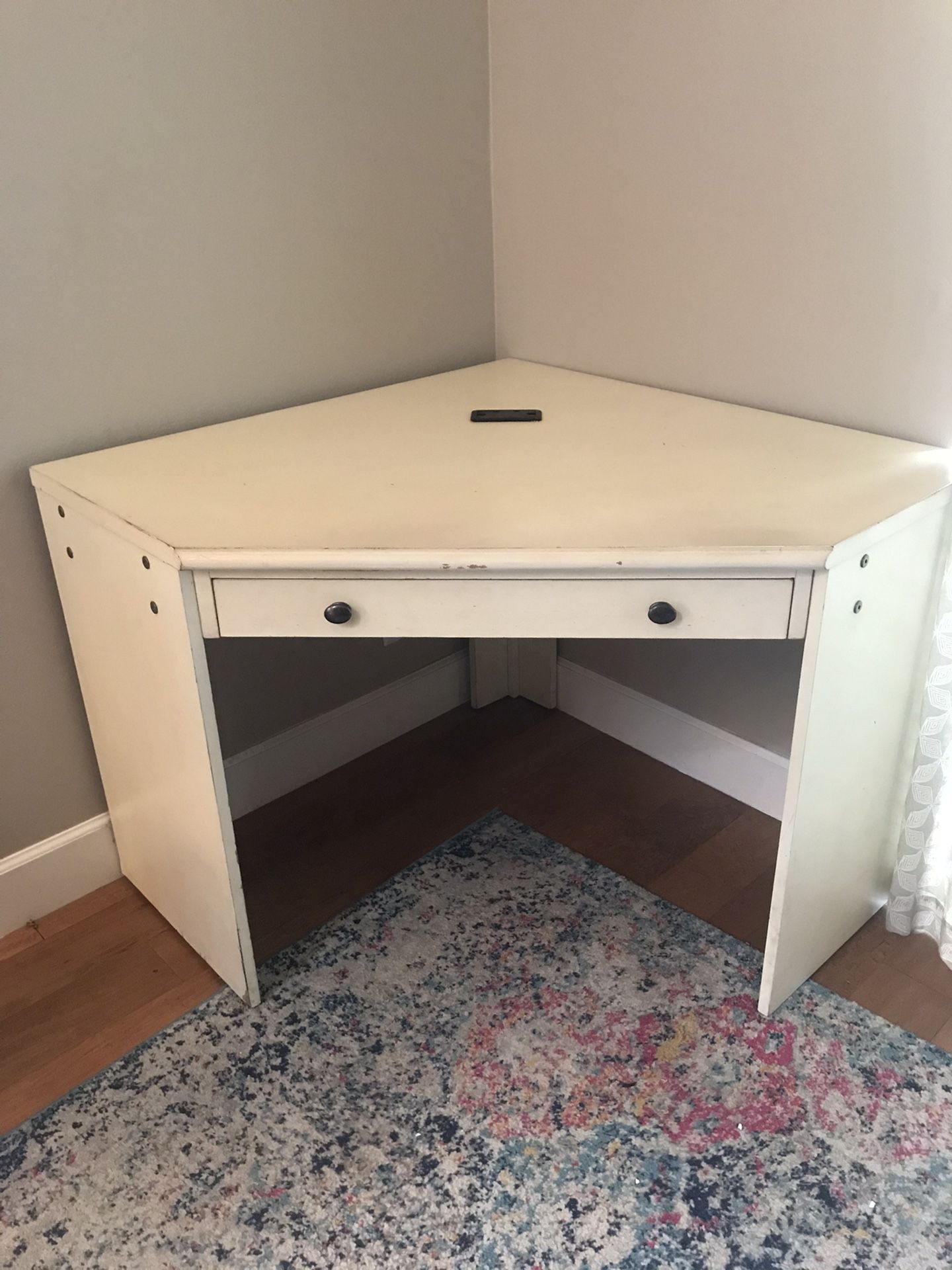 Ethan Allen Corner Desk White/Cream
