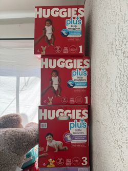 Huggies Plus Diapers Bundle – Size 1 & 3