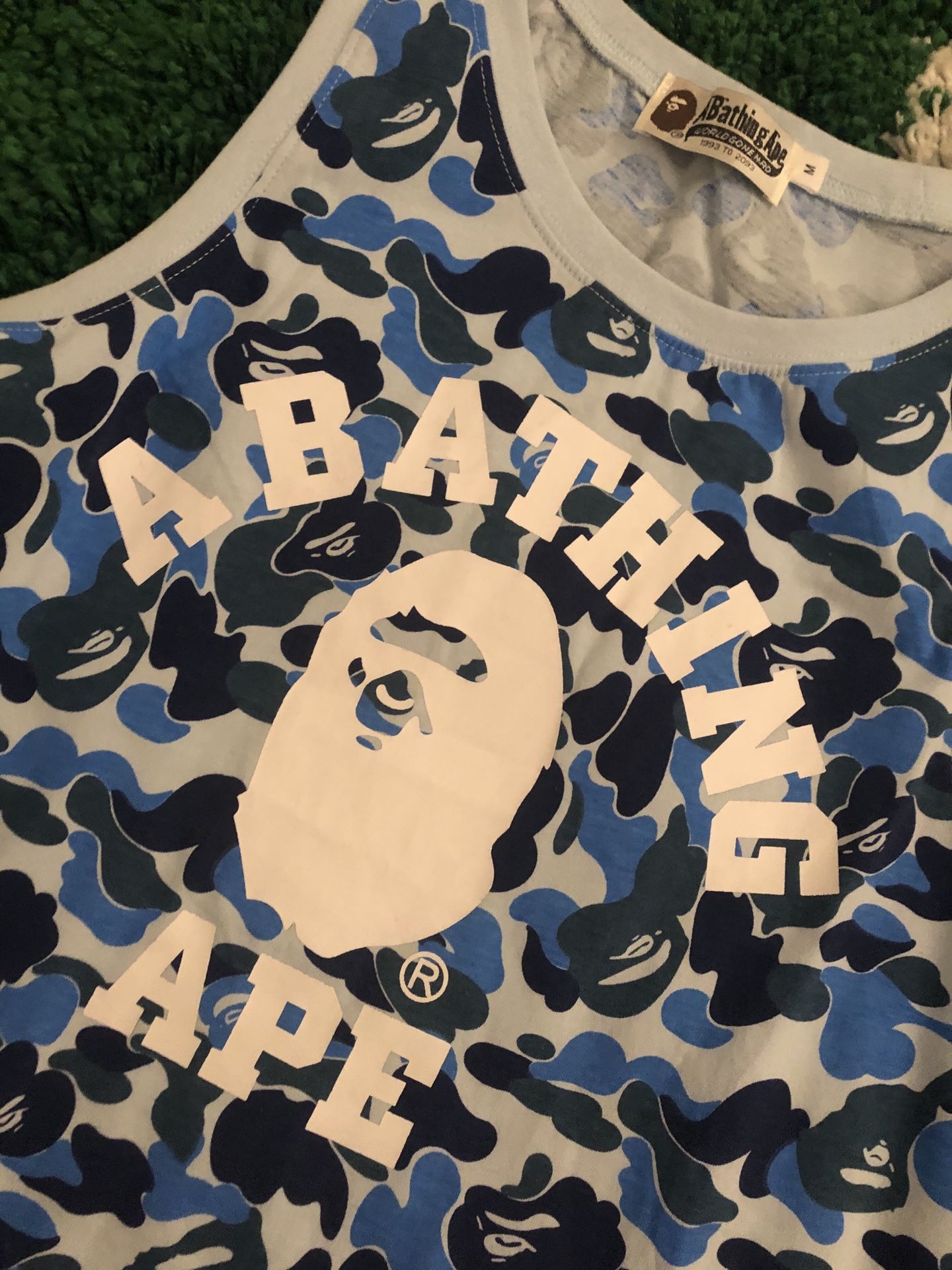 Bape blue camouflage tank top