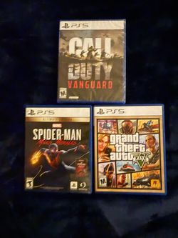 PS5 Game Bundle – COD Vanguard, Spider-Man Miles Morales, GTA V