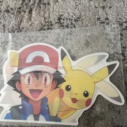 Pokémon Reactive Sticker (Ash and Pikachu)