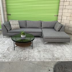 Gray Sectional Couch Sofa