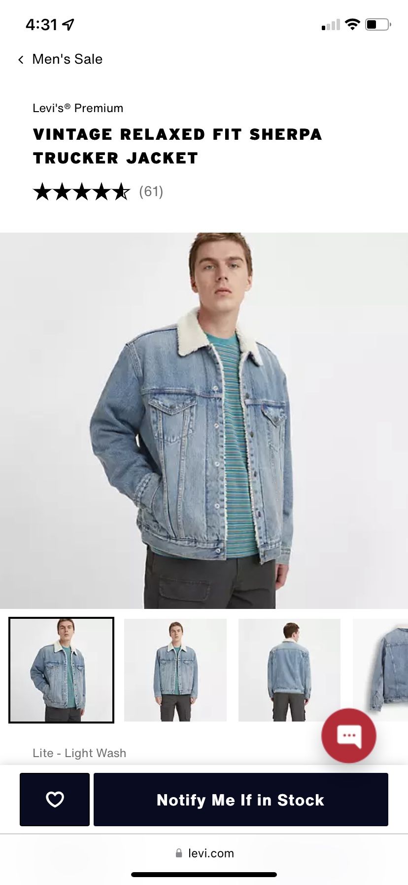 Levi’s Vintage Relaxed Fit Sherpa Jacket