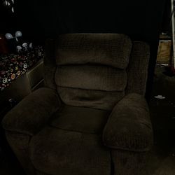 electronic brown recliner/rocking chair