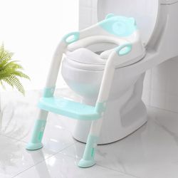 Potty Training Seat with Step Stool Ladder, SKYROKU Potty Training Toilet for Kids Boys Girls Toddlers - Comfortable Safe Potty Seat with Anti-Slip Pa
