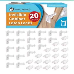 Benny Bradley's Invisible Cabinet Latch Locks - 20 Pack