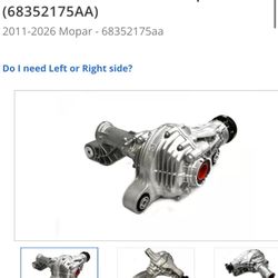 2013 Dodge Durango 3.6 Front Differential 