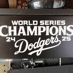 Custom Dodgers Championship Decal Sticker WHITE ORACAL Permanent Vinyl 