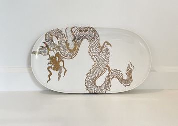 Gold Dragon Serving Platter
