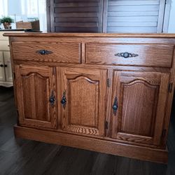 Vintage Solid Wood Buffet Cabinet/Cradenza