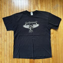 VTG Y2K SouthernMost Rider Key West, FL Biker Grunge Black T-Shirt Sz. XL