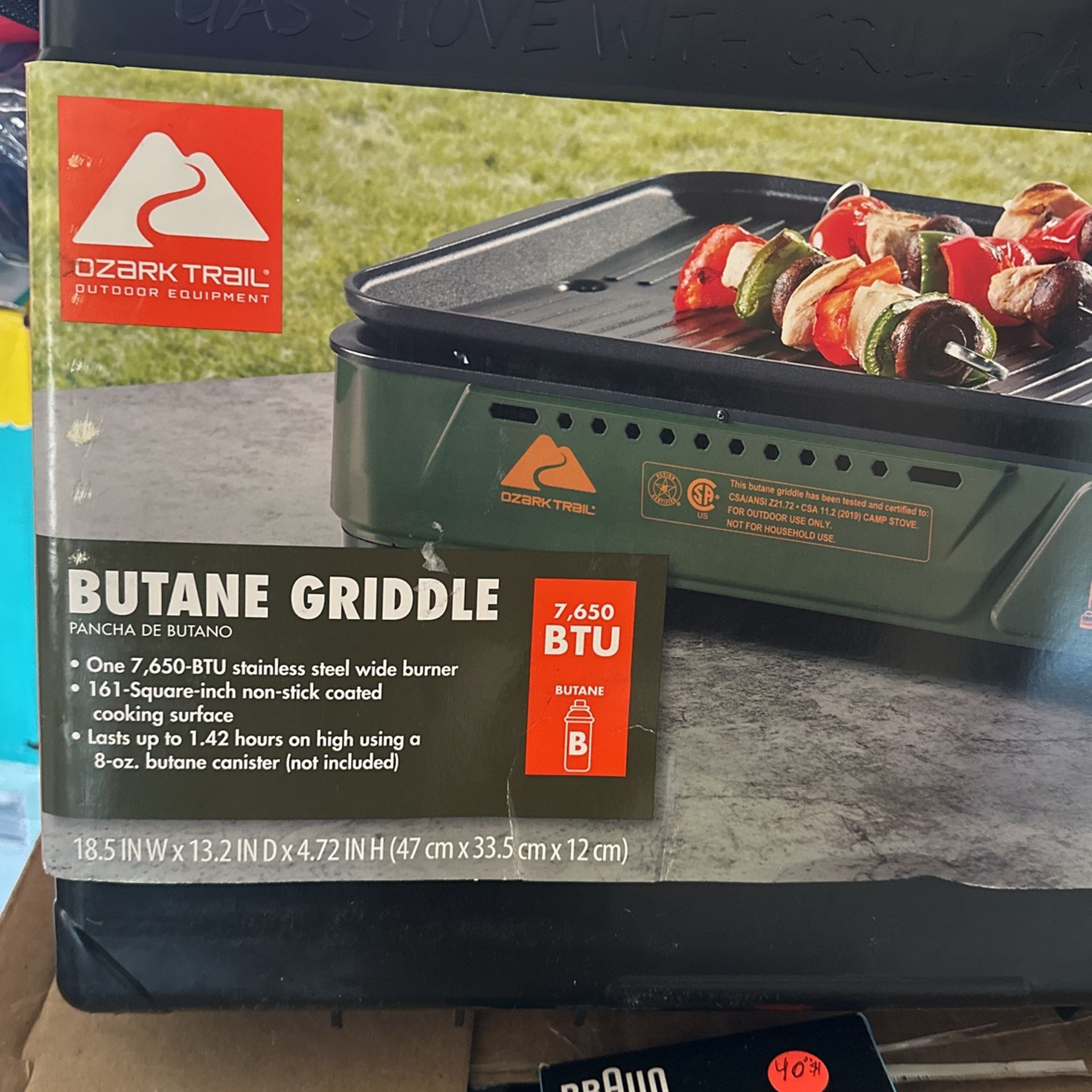 Ozark Trail Butane Griddle 7.650 BTU