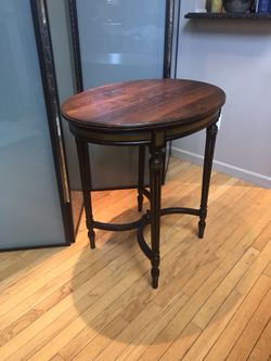 Antique tiger oak table.