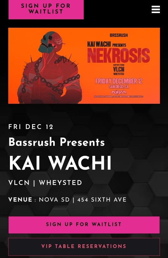 Tickets To NOVA Kai Wachi