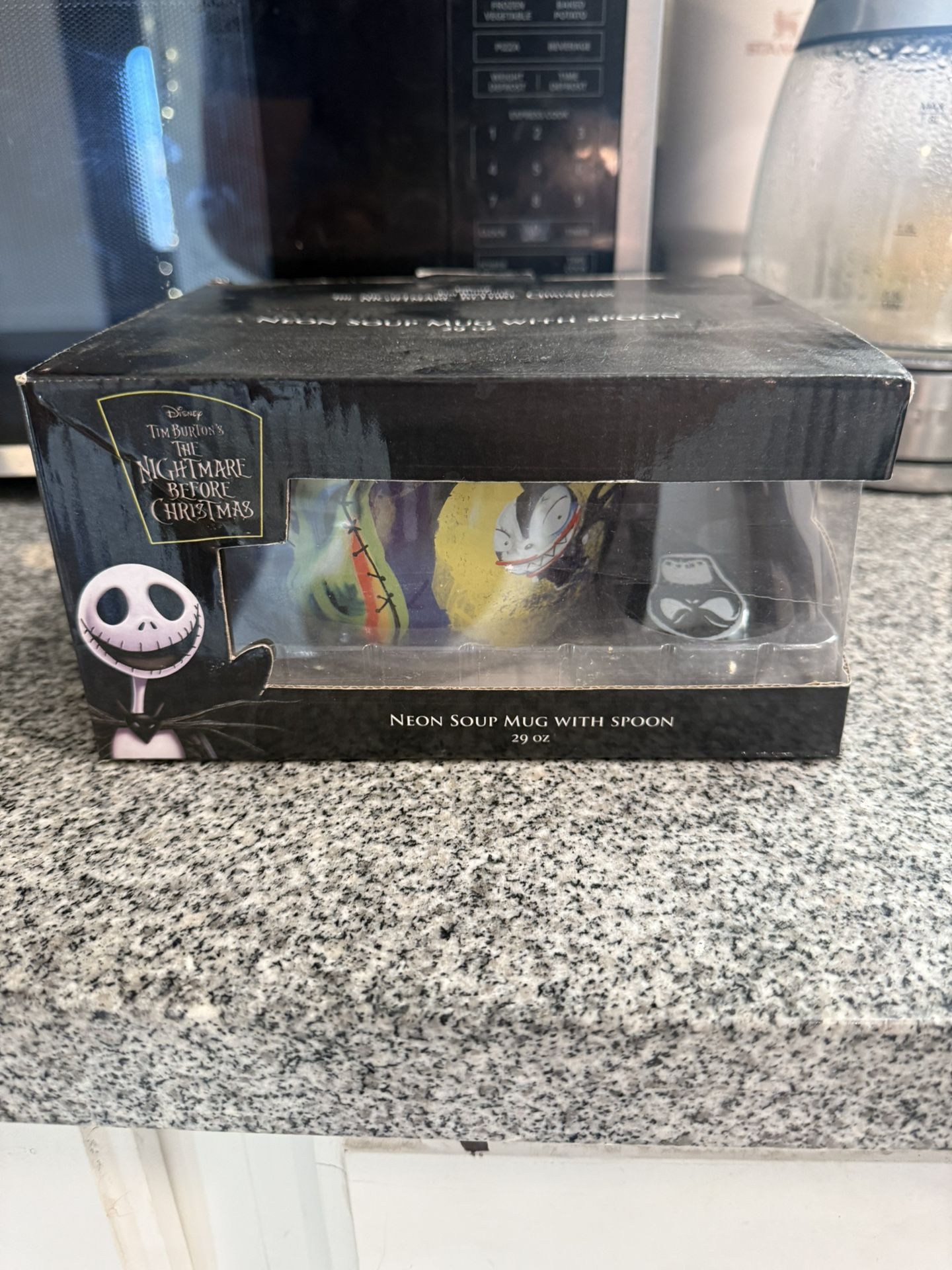The Nightmare Before Christmas neon soup mug with spoon 29oz