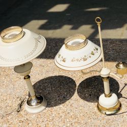 Two Brass Vintage Lamps 