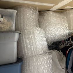 Seven Rolls Of Bubble Wrap. Storage Space