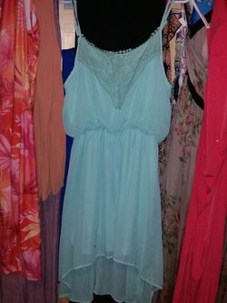 Mint green dress womans