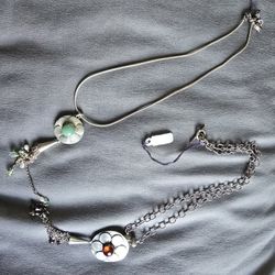 Silver Flower Necklaces