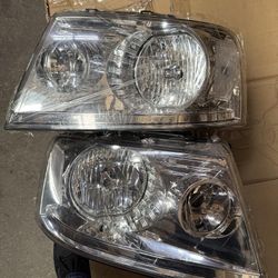 LA Zona Auto Parts Chrome Headlights Luces Micas Calaveras Faros Ford F-150 Lincoln Mark LT 2004 to 2008 