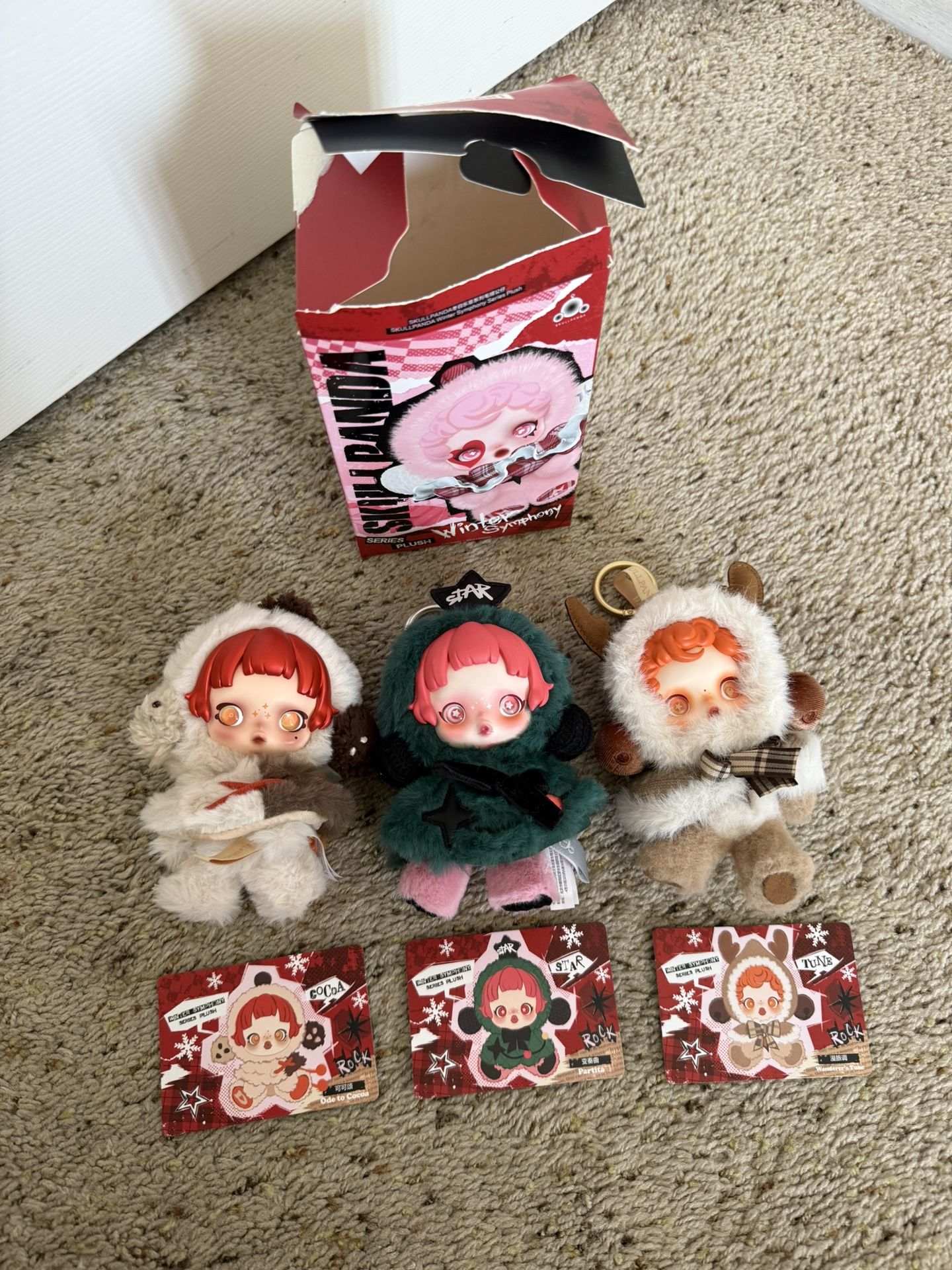 100% Authentic Popmart Skullpanda Winter Symphony plush pendants