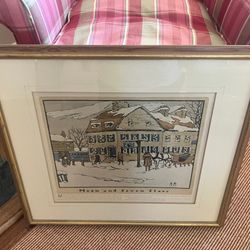 Vintage Print “Moon and Seven Stars” 21.5” x 23” Smoke free household