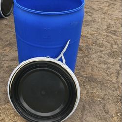 55-Gallon Plastic Open - Top Drums