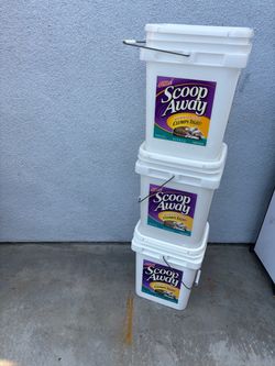 3 empty buckets&lids $5 each