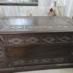 Carved Wooden Chest 