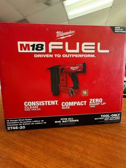 Milwaukee new 18ga Brad nailer fuel