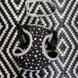Star-Pattern Cat Harness with Collar Set