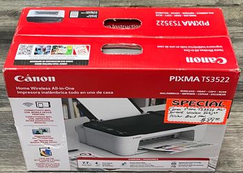Canon Pixma TS3522 ALL-IN-ONE Wireless Inkjet Printer Brand New