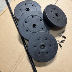Weight Set And Bar 