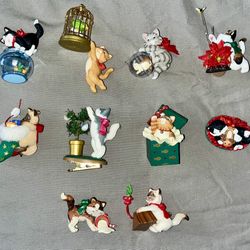 10 Hallmark Keepsake Mischievous Kitten Ornaments (Years 1(contact info removed) / NO 2006)
