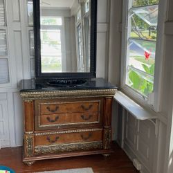 Bathroom Vanity, Mirror Sink And Countertop