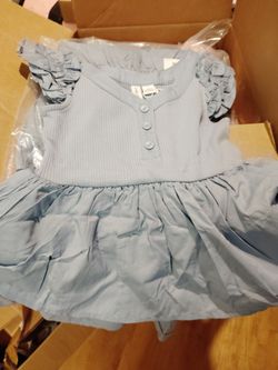 JANIE & JACK Baby Dresses For A 3 Yr Old LIGHT BLUE, DARK BLUE & PINK