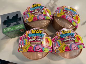 Blue Minecraft Jelly Cube and Orb Easy Sqweezy Tie dye dumplings