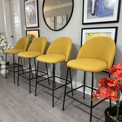 Gorgeous Yellow Bar Stools