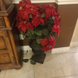 Poinsettia 2 Artificial 3 Foot High Potted Plants $50 Each