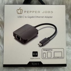 PEPPER JOBS USB-C to Gigabit Ethernet Adapter