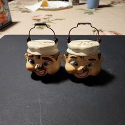 Vintage Redware Bee On Nose Salt/pepper Shaker 