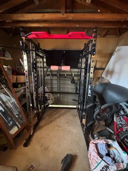 Smith machine with leg press