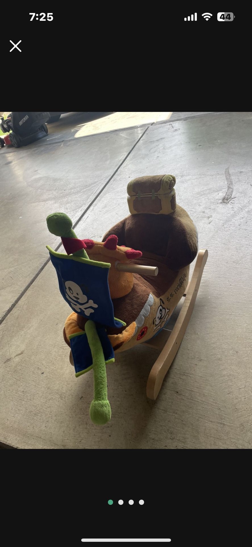Rockabye Rockabye 85034 Ahoy Doggie Pirate Ship Rocker